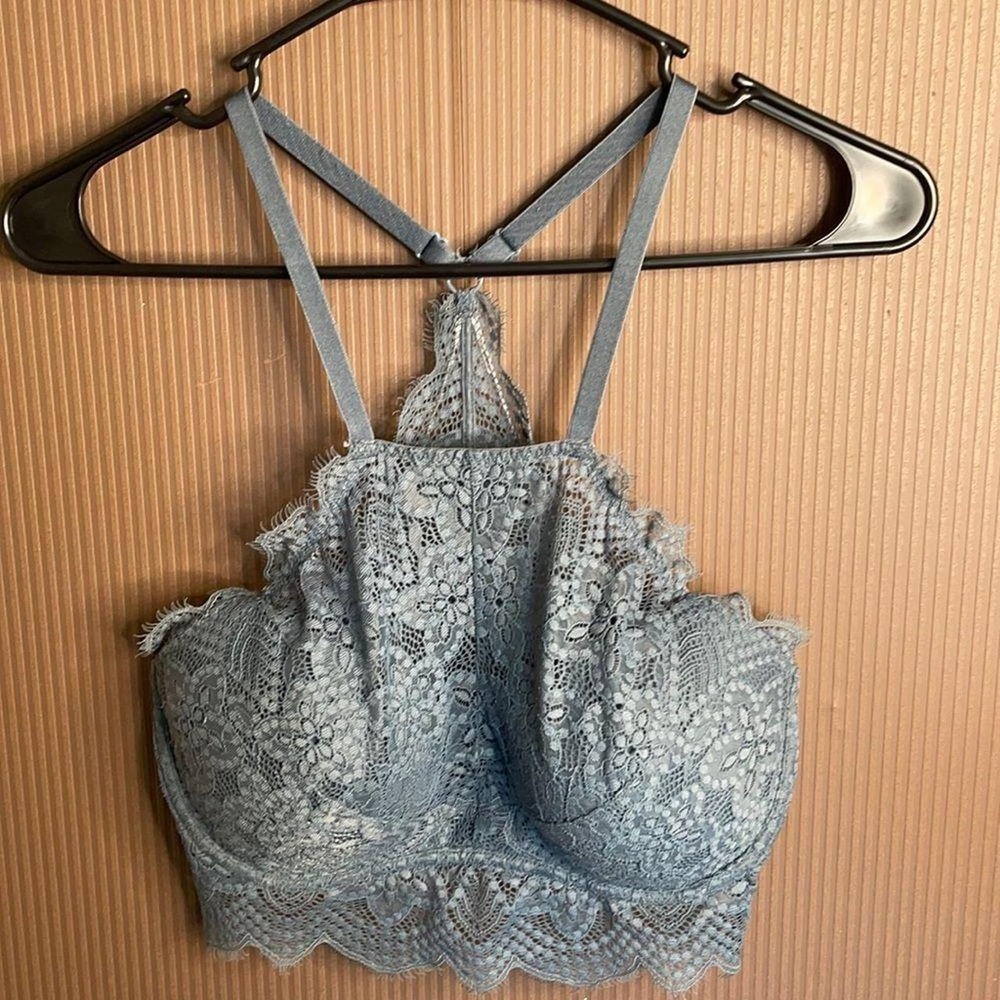 Grey‎ lace bralette